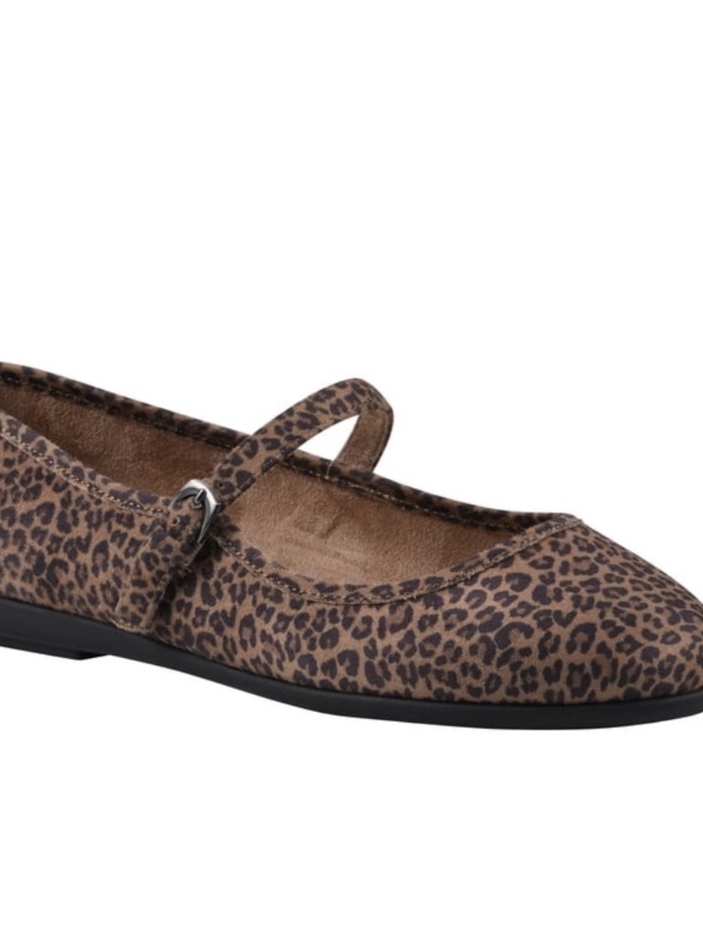 Women’s Leopard Print Mary Jane Flats - Brown